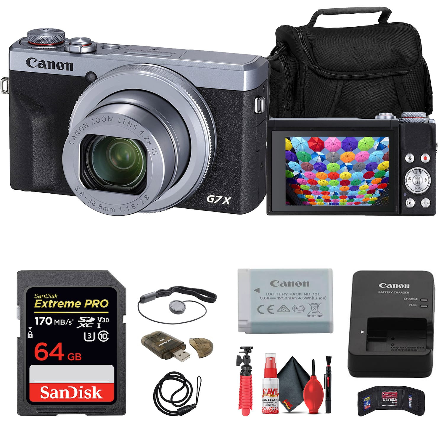 Canon - PowerShot G7 X Mark III Digital Camera + 64GB Card + Case + Tripod + More (International Version) | Best Buy U.S.