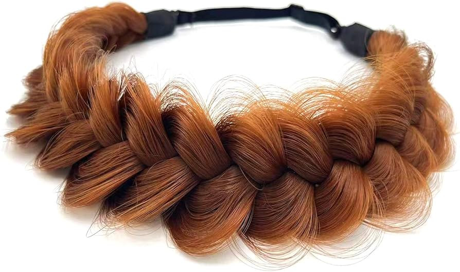 Braid Headband 2 Strands Messy Classic Chunky Plaited Wide Braids Elastic Stretch Quality Synthet... | Amazon (US)