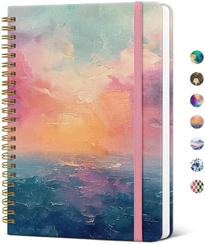 Taja Lined Spiral Notebook Journal for Women A5(5.8" × 8.3"), Cute Hardcover Notebook for Work, ... | Amazon (US)
