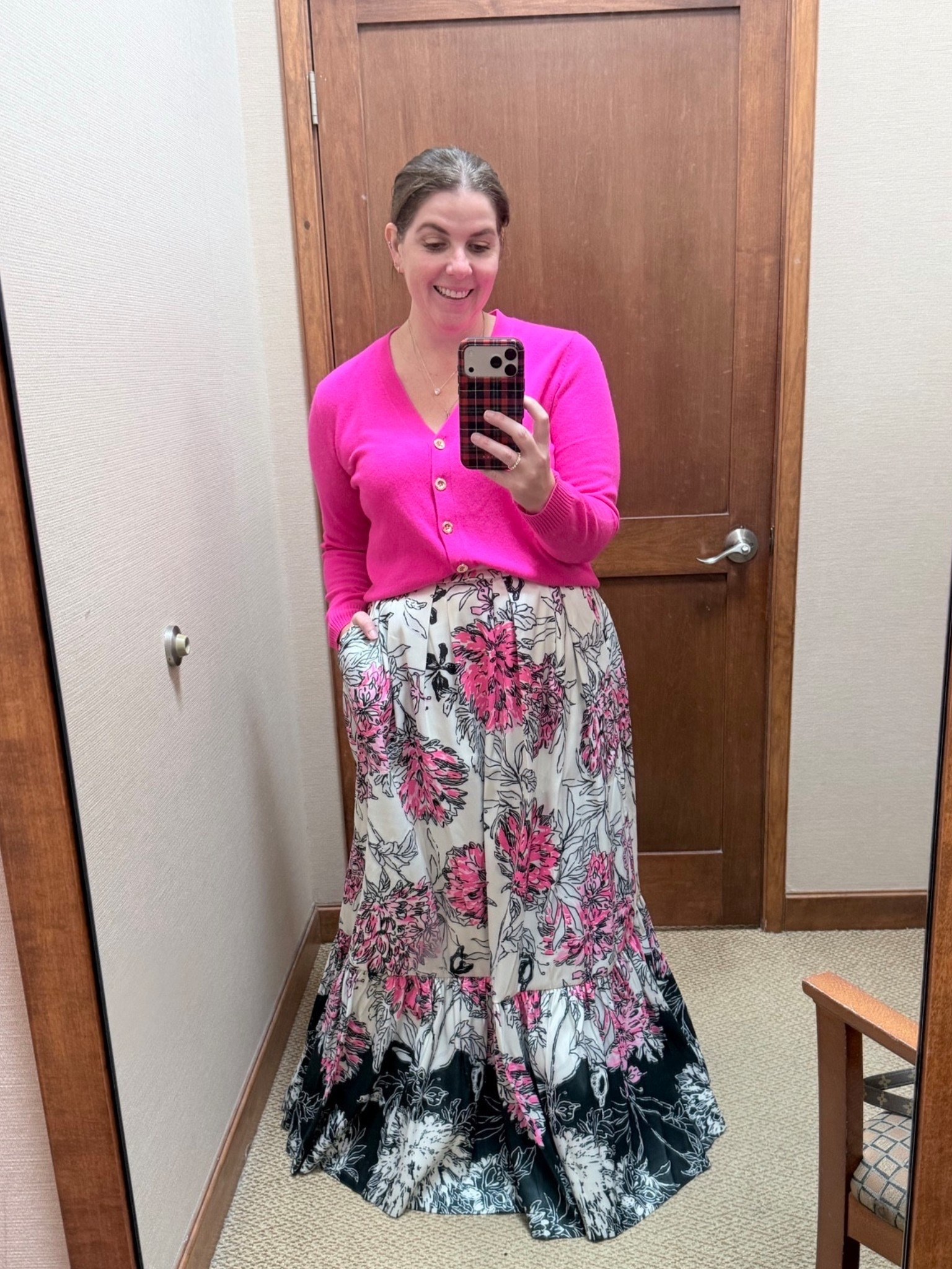 I tried this skirt on as a potential holiday look, and now the skirt is on major sale!! Lilly has up to 70% off, making this skirt now $149! This is over half price off of the original price! Skirt runs TTS! 

#LTKSeasonal #LTKSaleAlert #LTKOver40