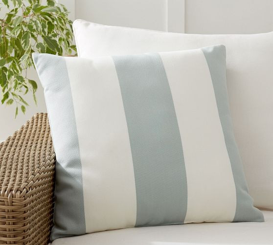 Classic Striped Outdoor Pillow | Pottery Barn (US)