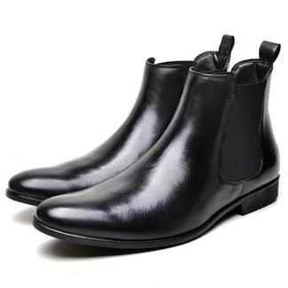 Bota Chelsea Manutt em Couro Elegante Clássica Preto | Dafiti (BR)