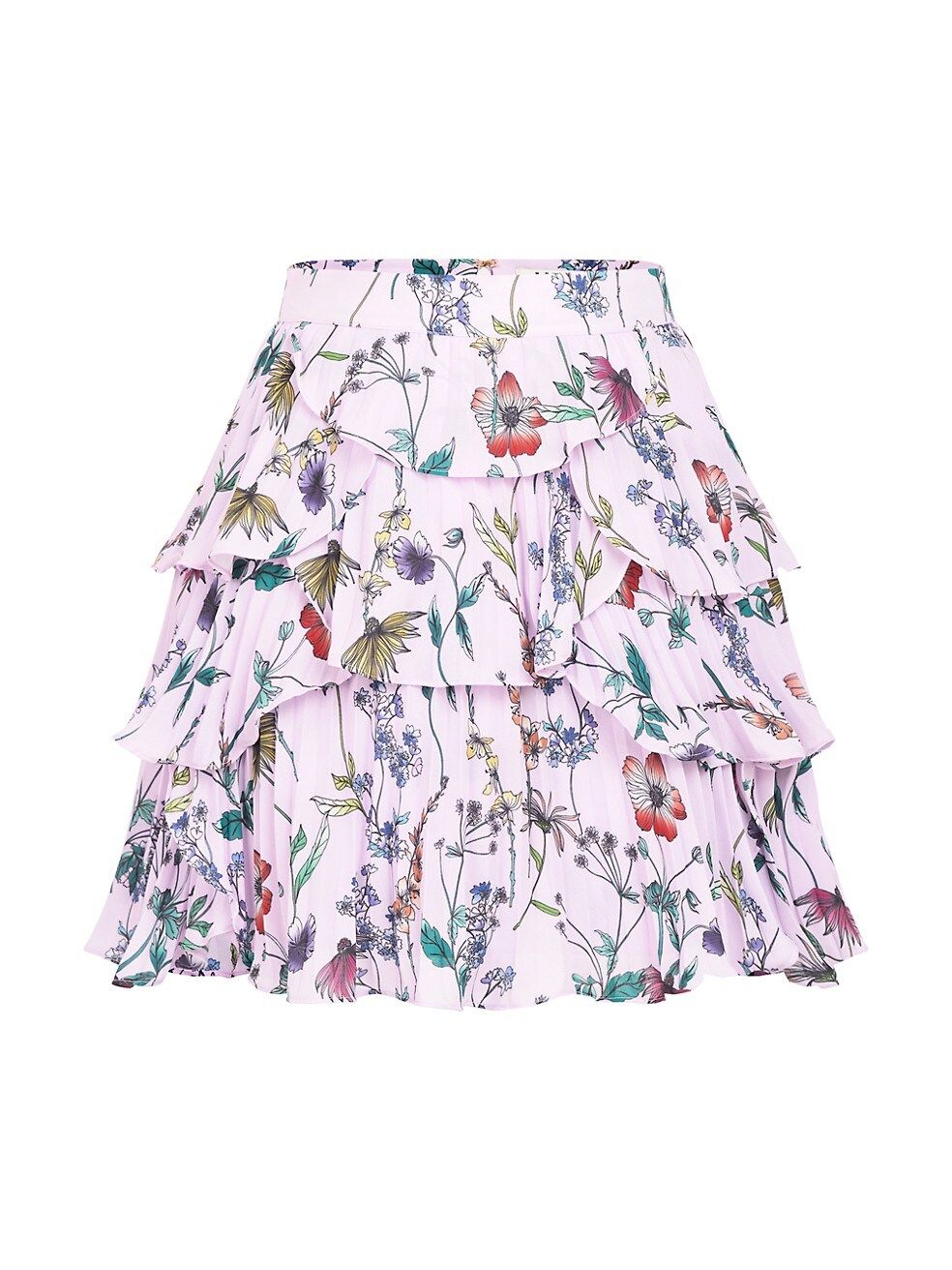 Loretta Floral Ruffled Miniskirt | Saks Fifth Avenue