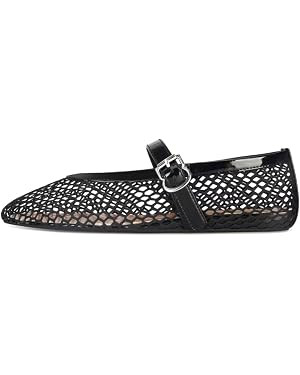 MICIFA Women's Mesh Ballet Flats Fishnet Ballerina Flats Buckle Strap Mary Jane Flats Causal Dail... | Amazon (US)