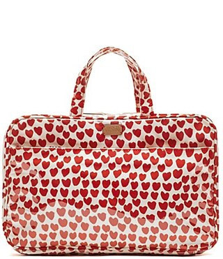 FRANCES VALENTINE Hanging Travel Cosmetic Case - Oyster/Red | Dillard's