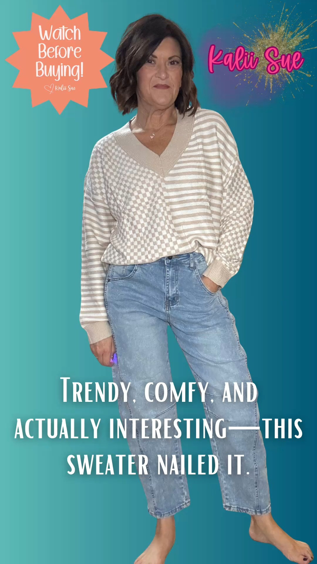 Okay but THIS sweater 🤍 The UNCLECAT striped checkered knit is giving me all the fall inspo right now. With its drop shoulders, V-neckline, and color block details on the sleeves and hem, it’s not just another basic pullover—it feels fresh, modern, and easy to style.

What I love most is the versatility: throw it on with jeans and sneakers for a weekend coffee run, pair it with trousers for a business casual vibe, or style it with a skirt and boots for a dressed-up fall look. The loose fit + soft knit blend means it’s comfy enough for lounging but polished enough for work or dinner.

And let’s be real—stripes are timeless. This one just adds a little something extra with the subtle patchwork details. If your fall closet tends to be a rotation of sweaters and denim, this is the one that makes the whole outfit feel intentional.

A true Amazon fall fashion find that’s equal parts cozy, chic, and on-trend.

#AmazonFashion #FallStyle2025 #StripedSweater #AmazonFinds #CapsuleWardrobe #LTKStyle #ElderMillennialStyle 

 