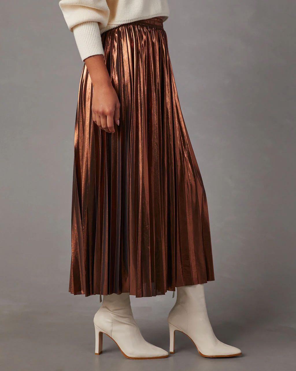 Electric Energy Pleated Midi Skirt | VICI Collection