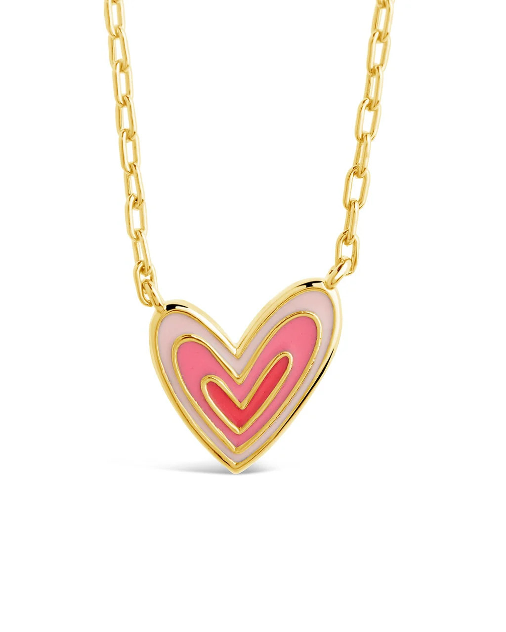 Amanda Enamel Heart Pendant Necklace | Sterling Forever