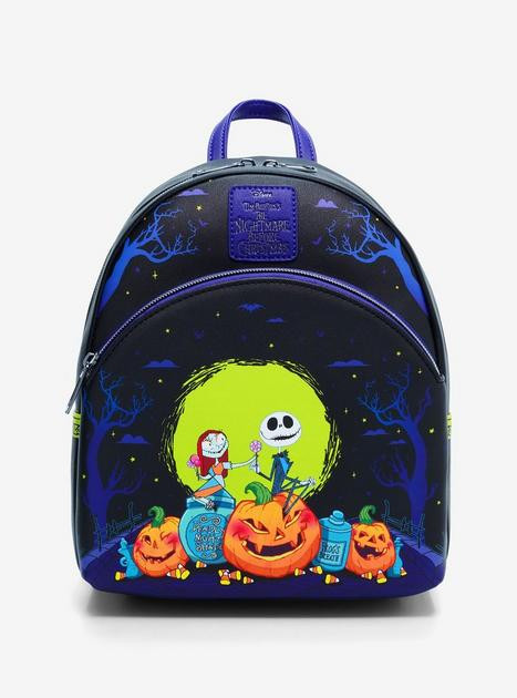Loungefly The Nightmare Before Christmas Jack & Sally Pumpkins Mini Backpack | Hot Topic
