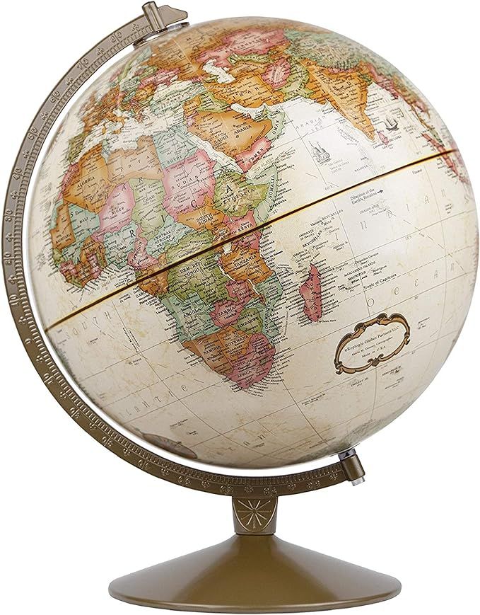 Replogle Globes Franklin World Globe, Antique Ocean, 12-Inch Diameter,Over 4,000 Place Names | Amazon (US)