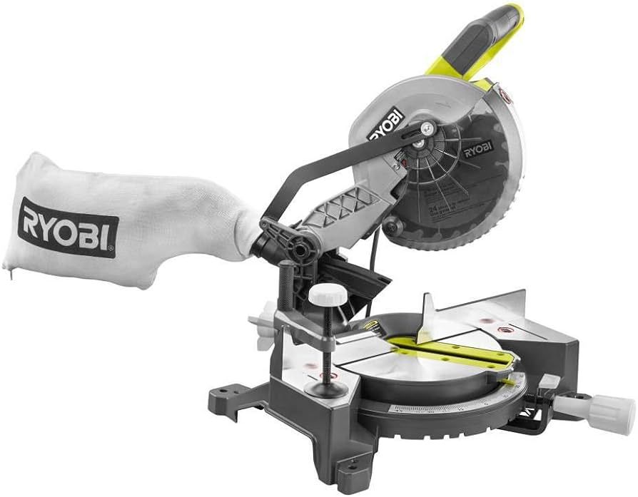 RYOBI 7-1/4 in. Miter Saw 9 AMP. Light Weight With Blade | Amazon (US)