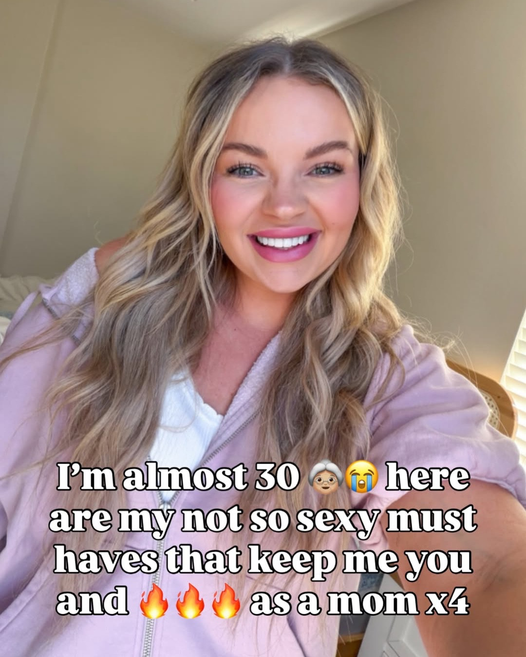 🤍Almost 30 & realizing the least sexy habits are doing the MOST heavy lifting 🫠✨

No, this isn’t the fun, spontaneous, “forget to wash my face” era anymore.
This is the hot-for-a-long-time era.

Heatless curls instead of fried hair.
Heel socks instead of cracked feet.
Water flossing instead of pretending gum health doesn’t matter.
Sunscreen. Serums. Supplements. Sleep. Consistency.

None of this is exciting.
All of it works.

Because being “hot” at almost 30 (and postpartum, and a mom of 4) isn’t about doing more — it’s about doing the boring things on repeat 💅🏼

Saving this because future you will thank you.

#LTKMidsize #LTKHome #LTKBeauty