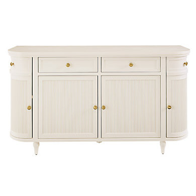 Tilde Sideboard with Adjustable Shelves & Antique Brass Finish Pulls | Ballard Designs, Inc.