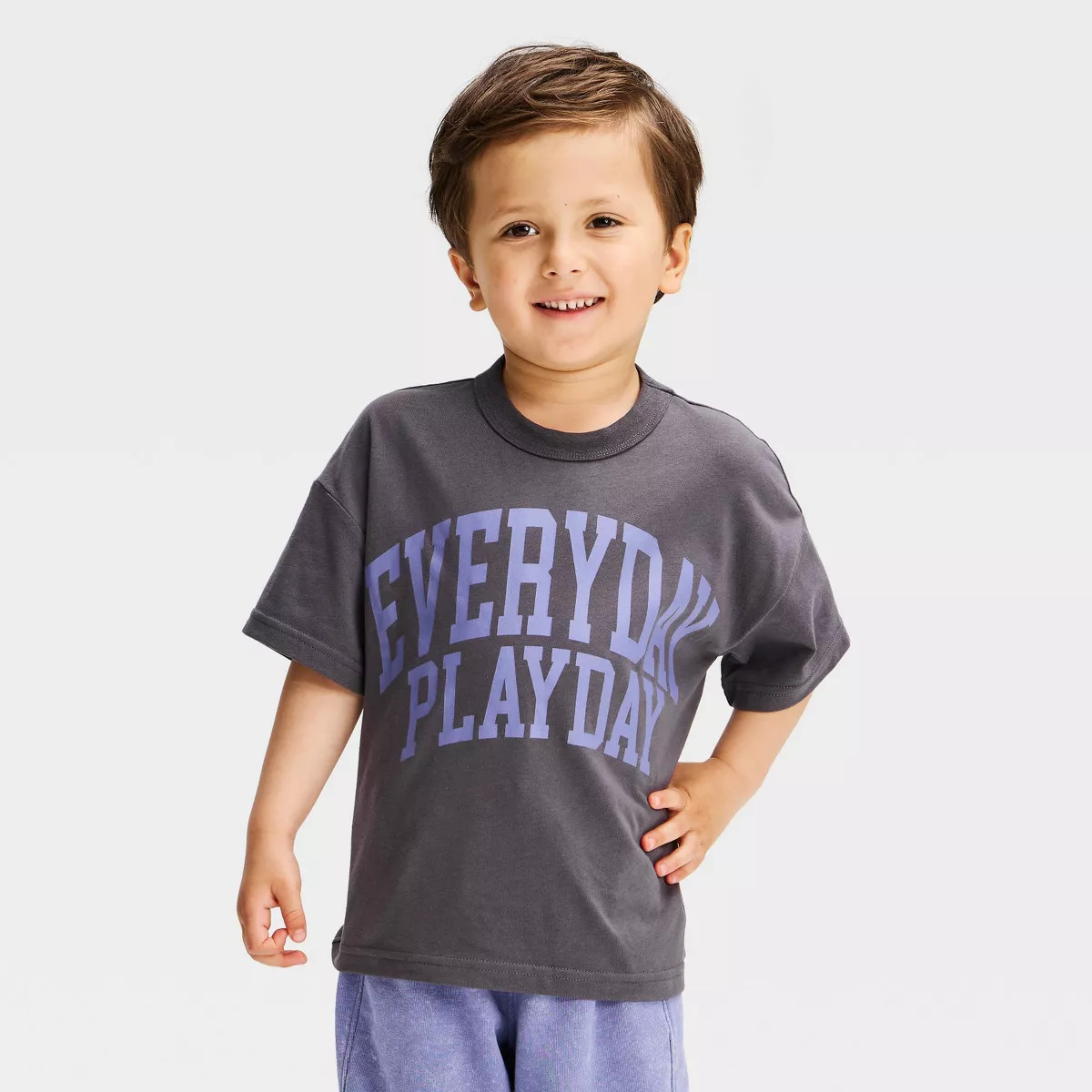 Grayson Threads Mini Toddler Boys' Everyday Playday Short Sleeve T-Shirt - Black 12M | Target