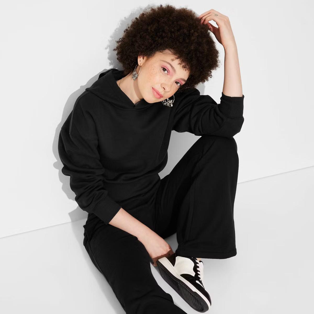 Women's Cropped Pullover Hooded Sweatshirt - Wild Fable™ | Target