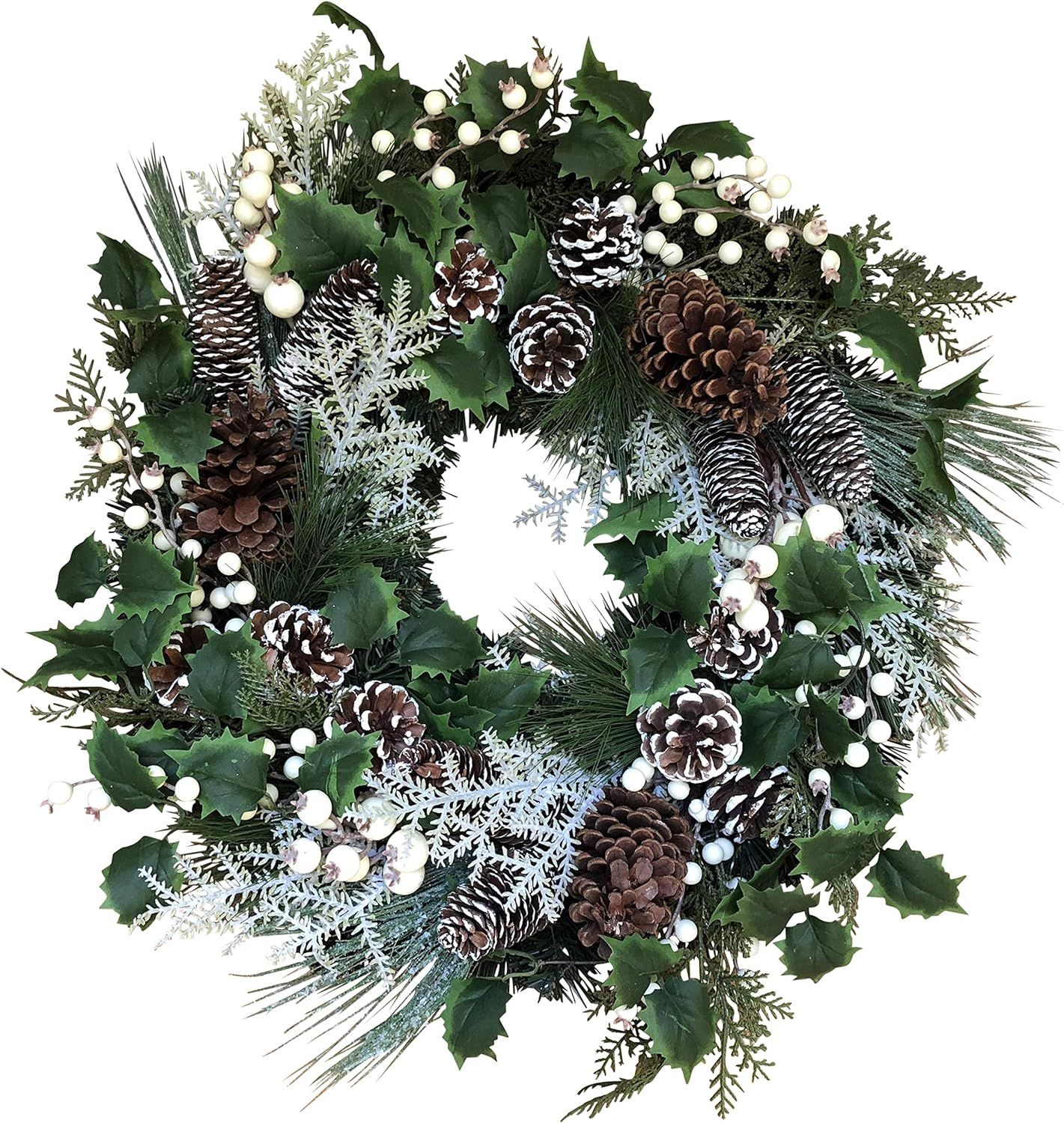 The Wreath Depot Moravia Winter Wreath, 24 Inches, Handcrafted Full Winter Front Door Wreath, Whi... | Amazon (US)