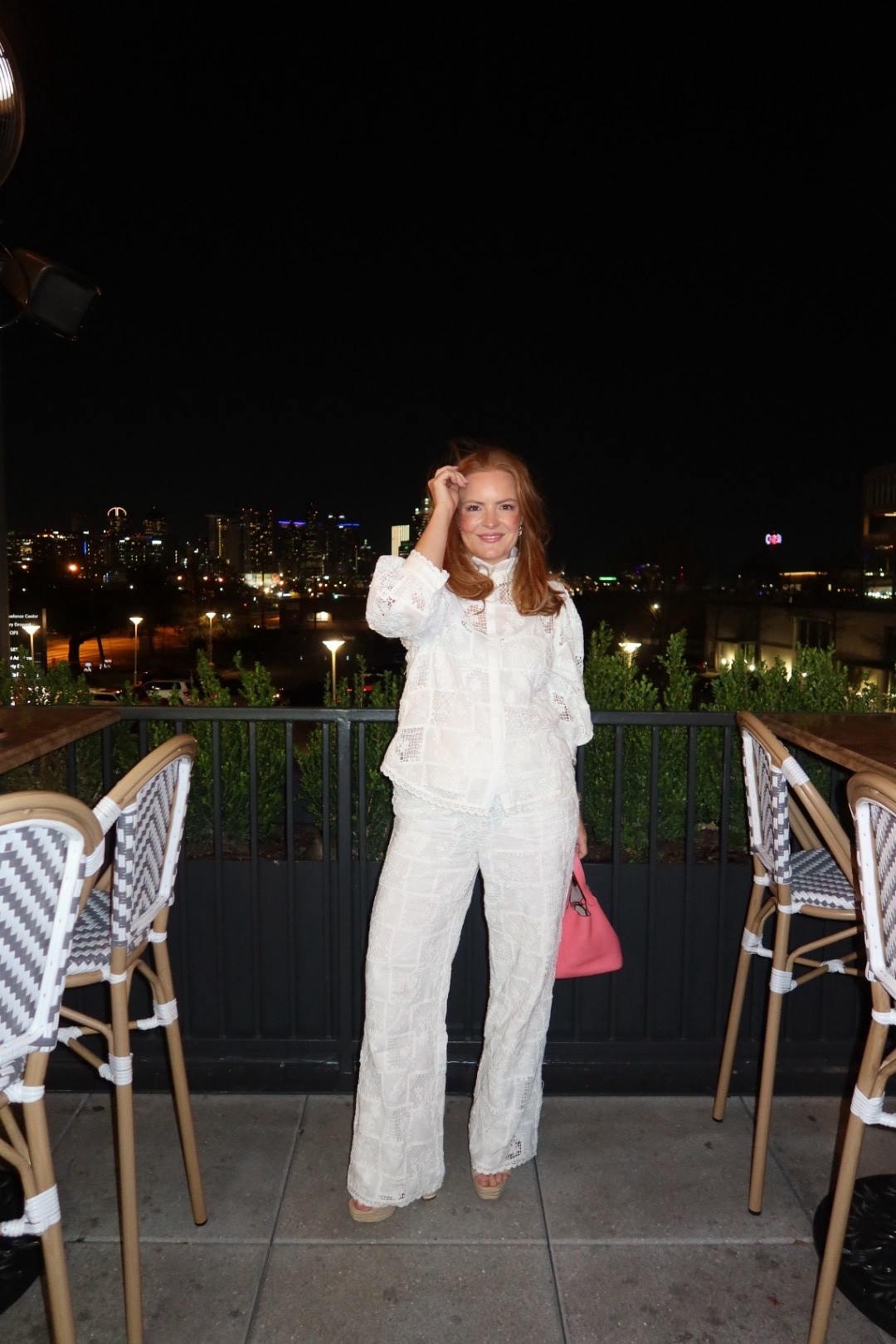 Last nights all white crochet outfit🤍 such a fun spring set! The pants are super comfy too! I got a medium in the pants and a small in the top!

#LTKootd #LTKmomlife #LTKgrwm