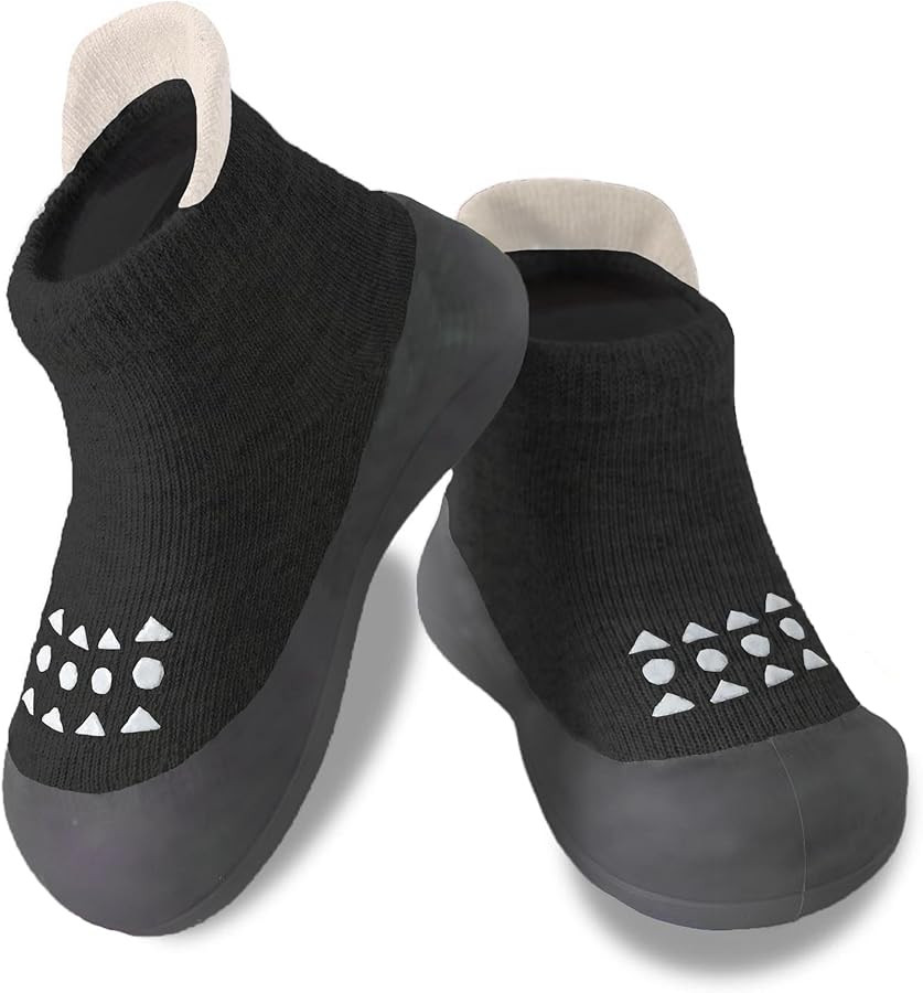 Hstyle Baby Sock Shoes Toddler Non-Slip Slippers Infant Walking Shoes Soft Rubber Sole Sneakers f... | Amazon (US)