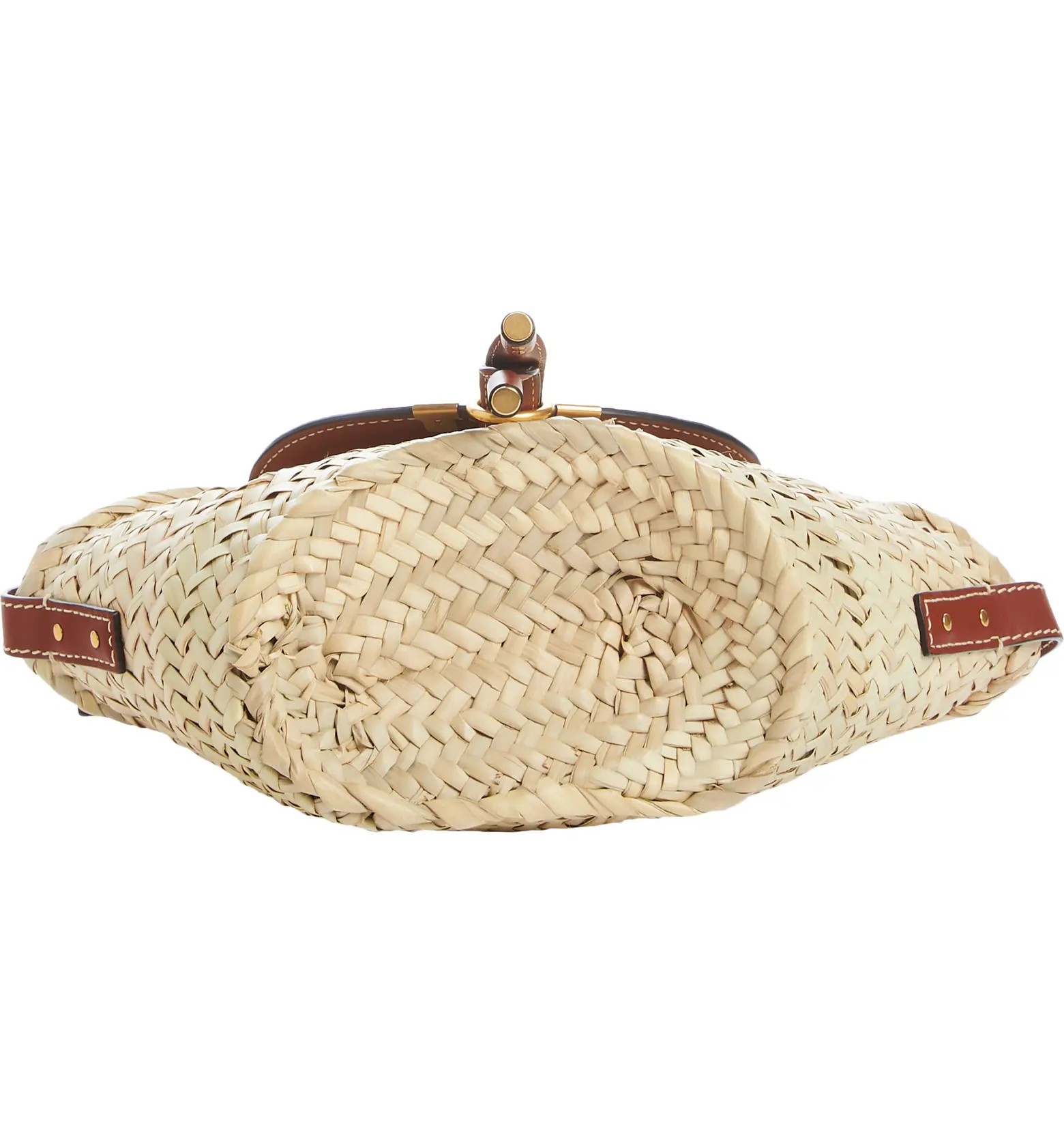 Chloé Marcie Printed Leather & Raffia Shoulder Bag | Nordstrom | Nordstrom