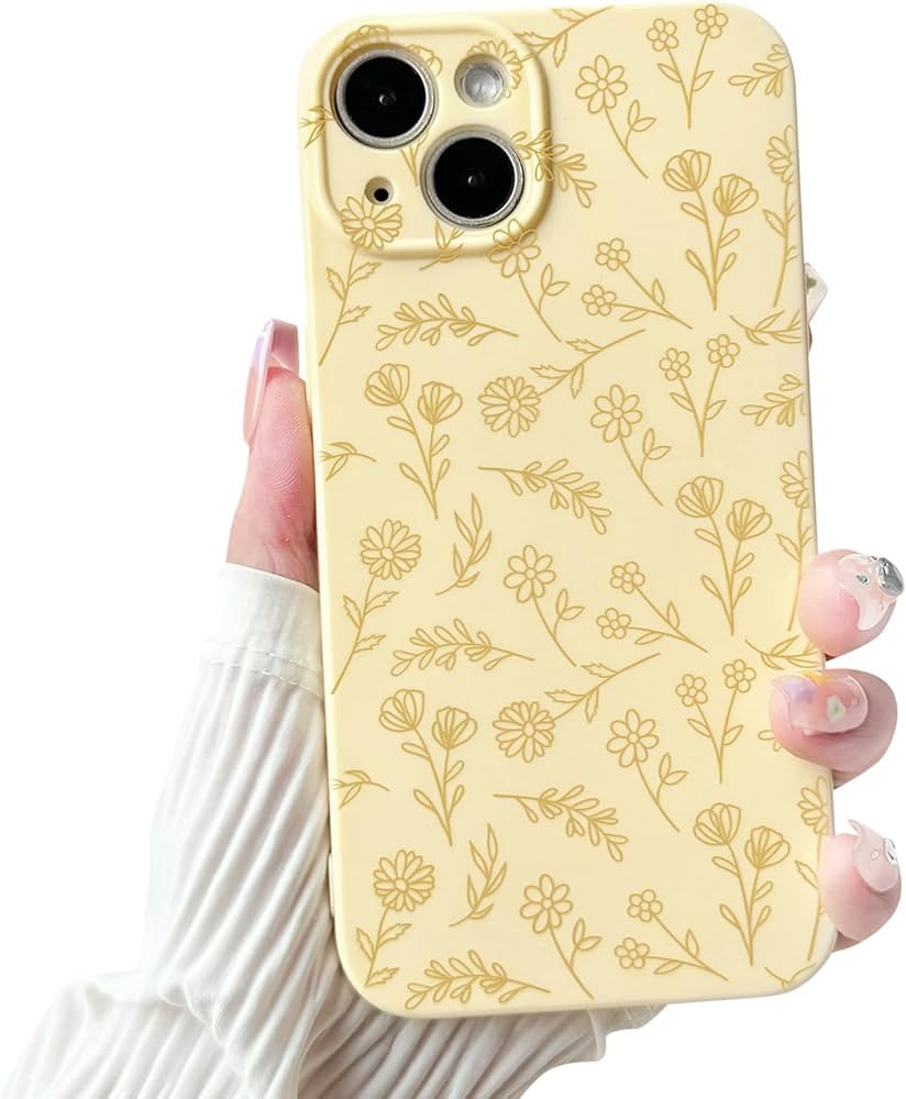 NITITOP Compatible with iPhone 14 Plus Case Cute for Women Girl Vintage Flower Floral Leaves Patt... | Amazon (US)
