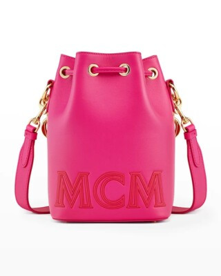 MCM Mini Logo Chain Drawstring Bucket Bag BEETROOT PURPLE  | eBay | eBay US