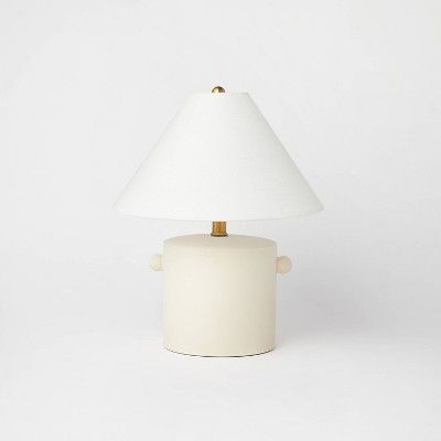 Ceramic Table Lamp with Knob Tan (Includes LED Light Bulb) - Threshold™ designed with Studio Mc... | Target