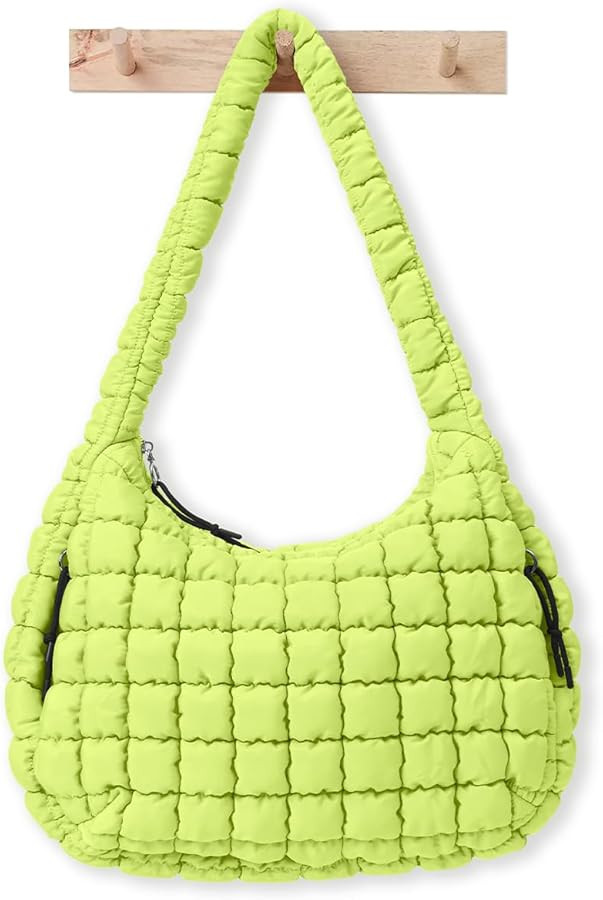 Womens' Lightweight Quilted Carryall GYM Tote Bag Puffer Crossbody Bag Soft Puffy Boho Handbags B... | Amazon (US)