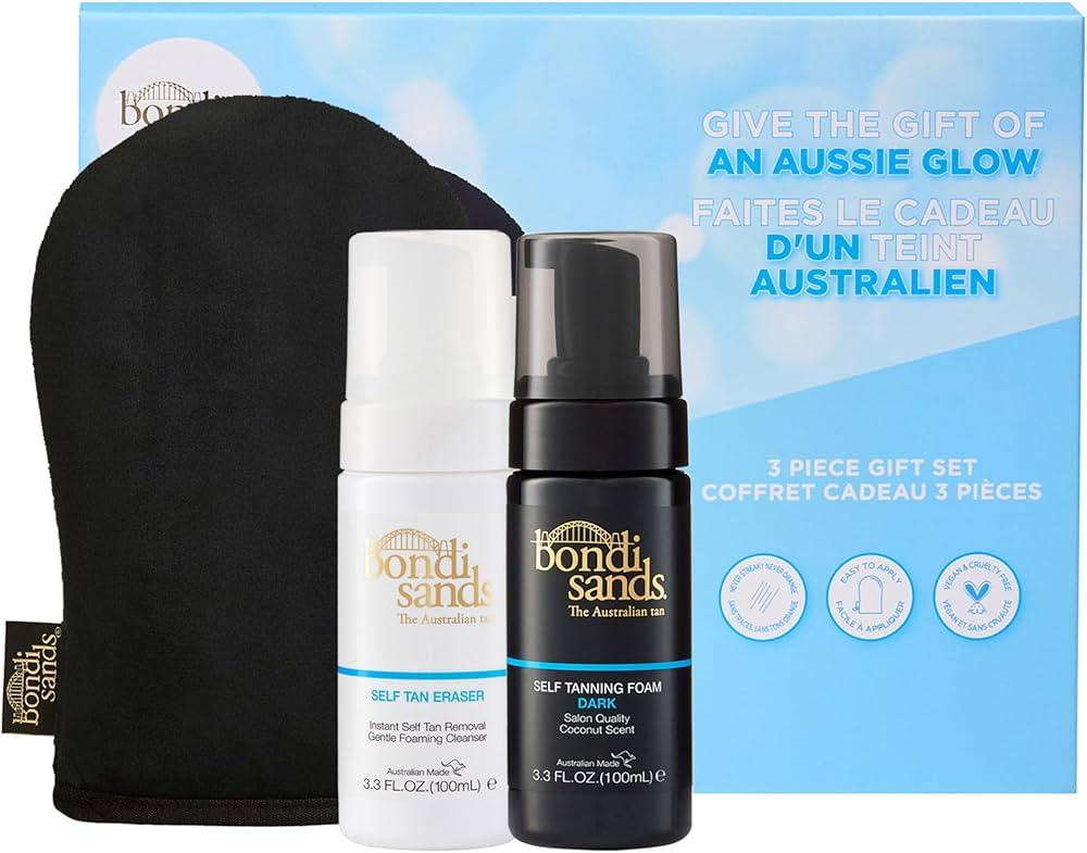 Bondi Sands 3 Piece Travel Essentials Bundle | Mini Self Tan Kit | Includes Dark Self Tanning Foa... | Amazon (US)