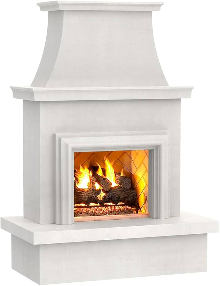 Contractor's Model with Moulding Outdoor Fireplace | American Fyre Designs (Vent Free) | Amazon (US)