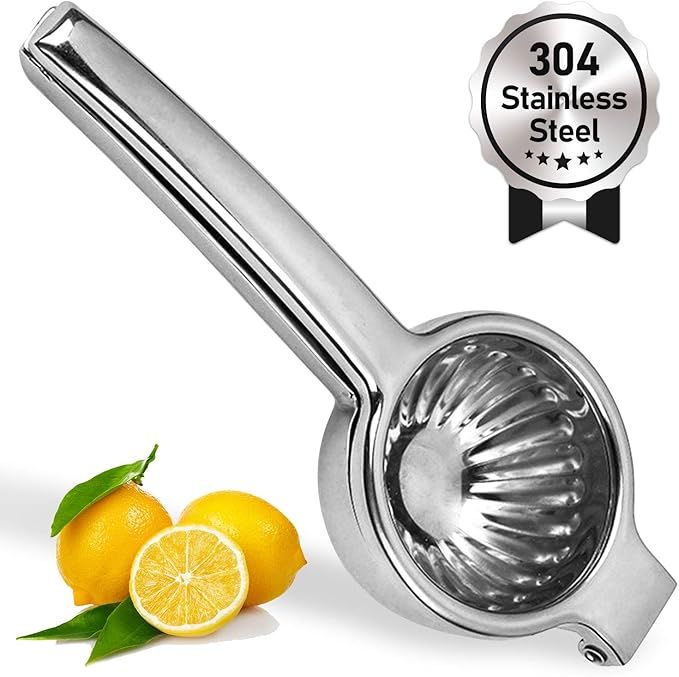 Lemon Squeezer Stainless Steel Large Manual Citrus Press Juicer- Premium Quality Heavy Duty Solid... | Amazon (US)