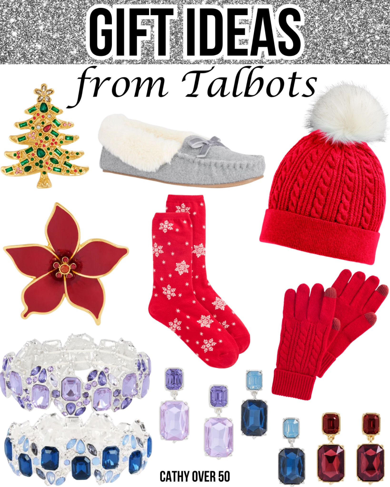 Holiday gift ideas for her from Talbots! 
#jewelry #slippers #brooch #earrings #pins #bracelets #gloves #winteraccessories


#LTKSeasonal #LTKGiftGuide #LTKsalealert