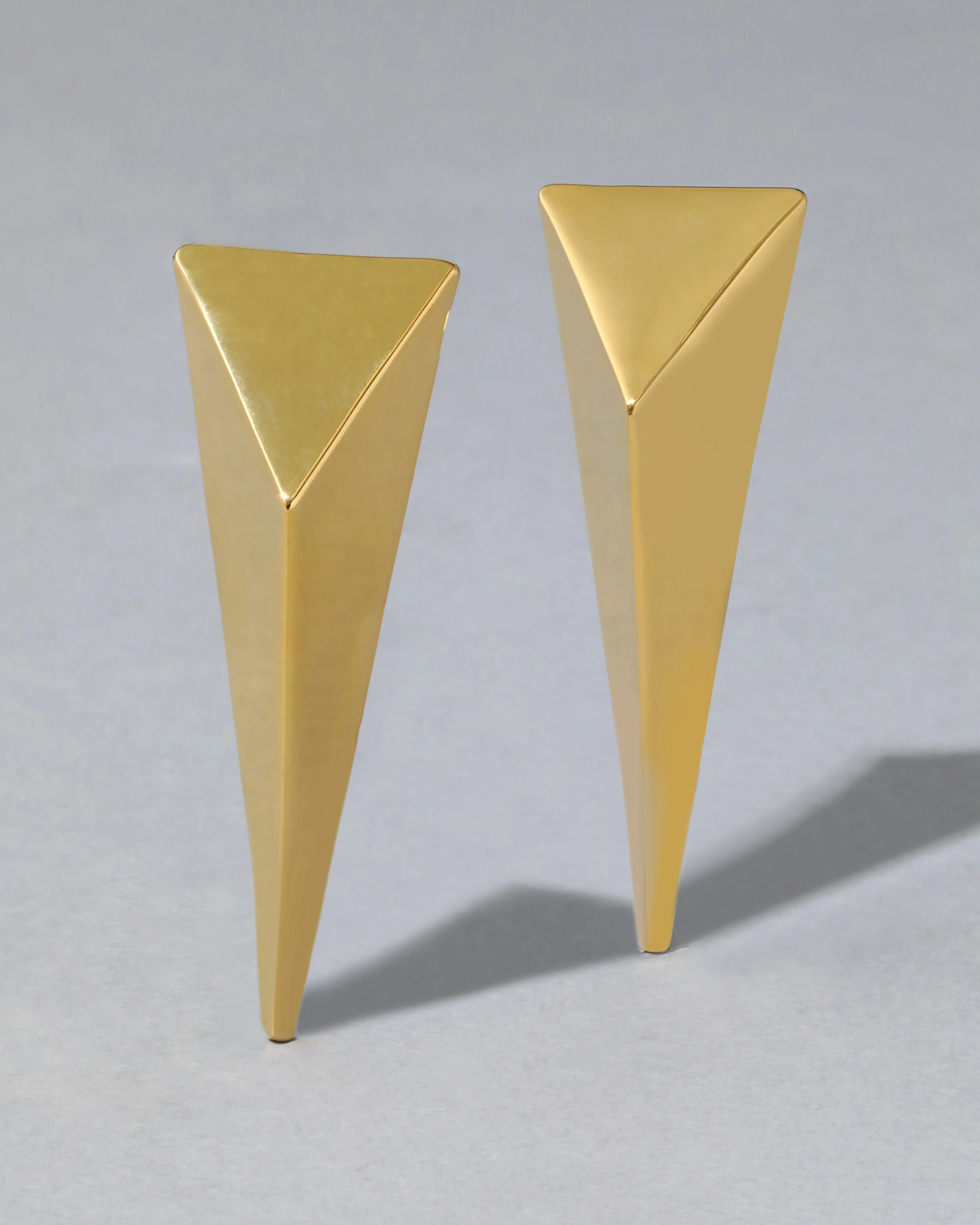 Alexis Bittar Extra Large Pyramid Clip Earring- in Gold | Statement Jewelry from Alexis Bittar | Alexis Bittar