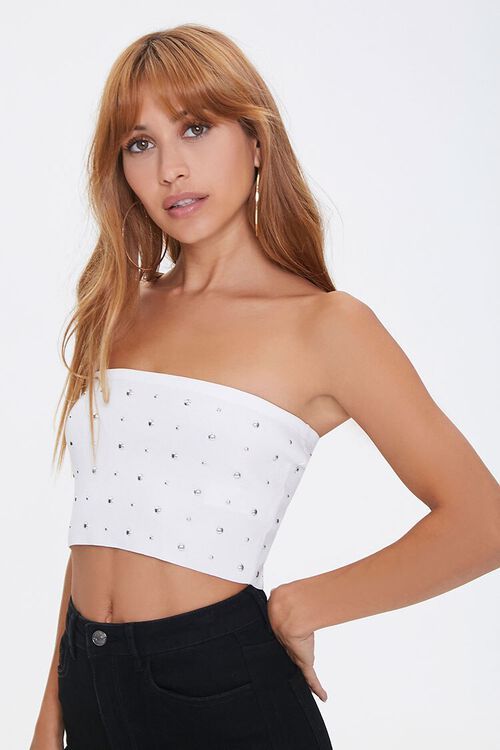 Studded Sweater-Knit Tube Top | Forever 21 (US)