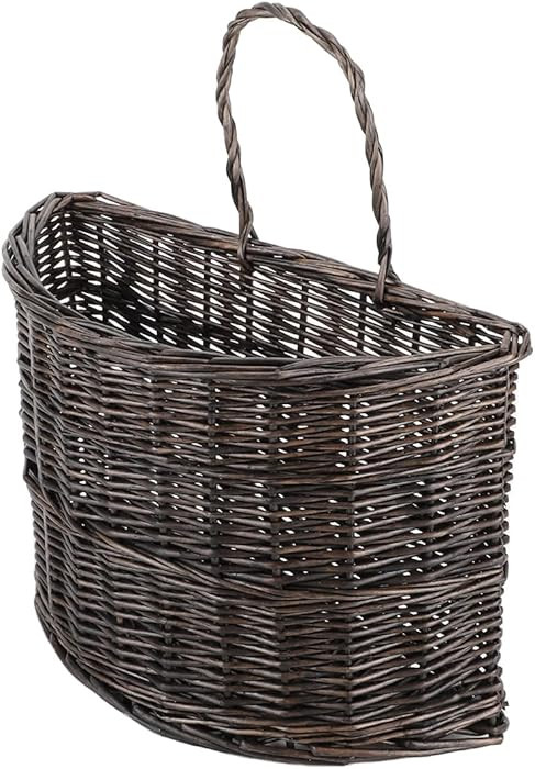 Wicker Wall Hanging Basket, Woven Plants Flowers Basket for Porch Garden Farmhouse Kitchen (Secto... | Amazon (US)