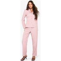 boohoo Women's Tailored Cigarette Trousers in Pink | Size: 4 | Woven | boohoo (US & Canada)