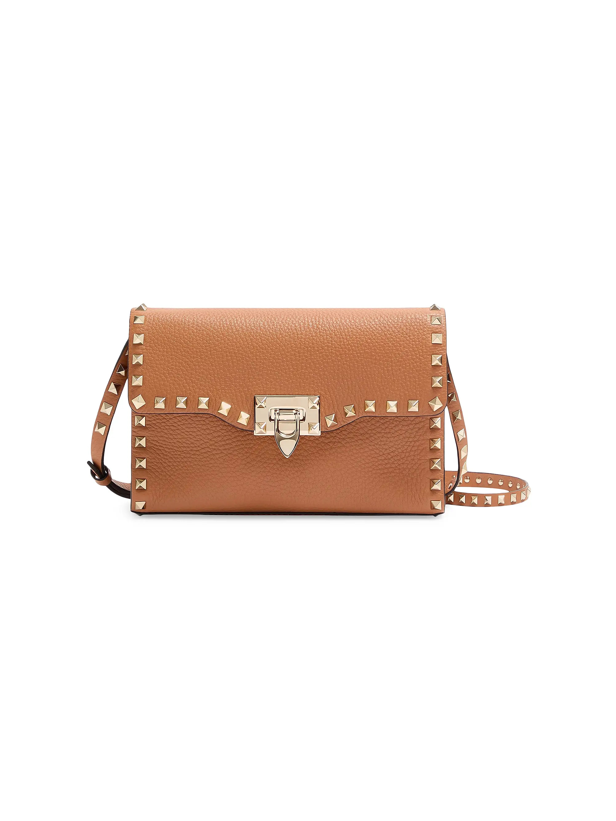 Small Rockstud Grainy Calfskin Crossbody Bag | Saks Fifth Avenue