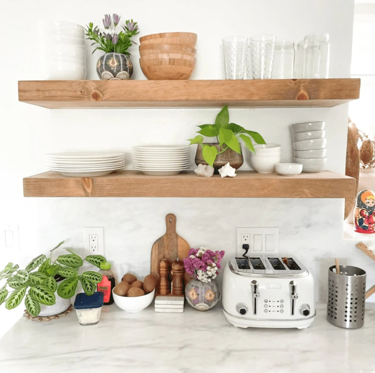 Rustic Floating Shelves, Thick Floating Shelf, Custom Made, Farmhouse Style, ANY Dimension, Any F... | Etsy (US)