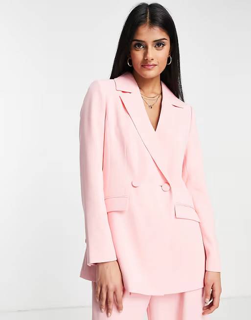 Forever New slouchy blazer co-ord in pink | ASOS | ASOS (Global)