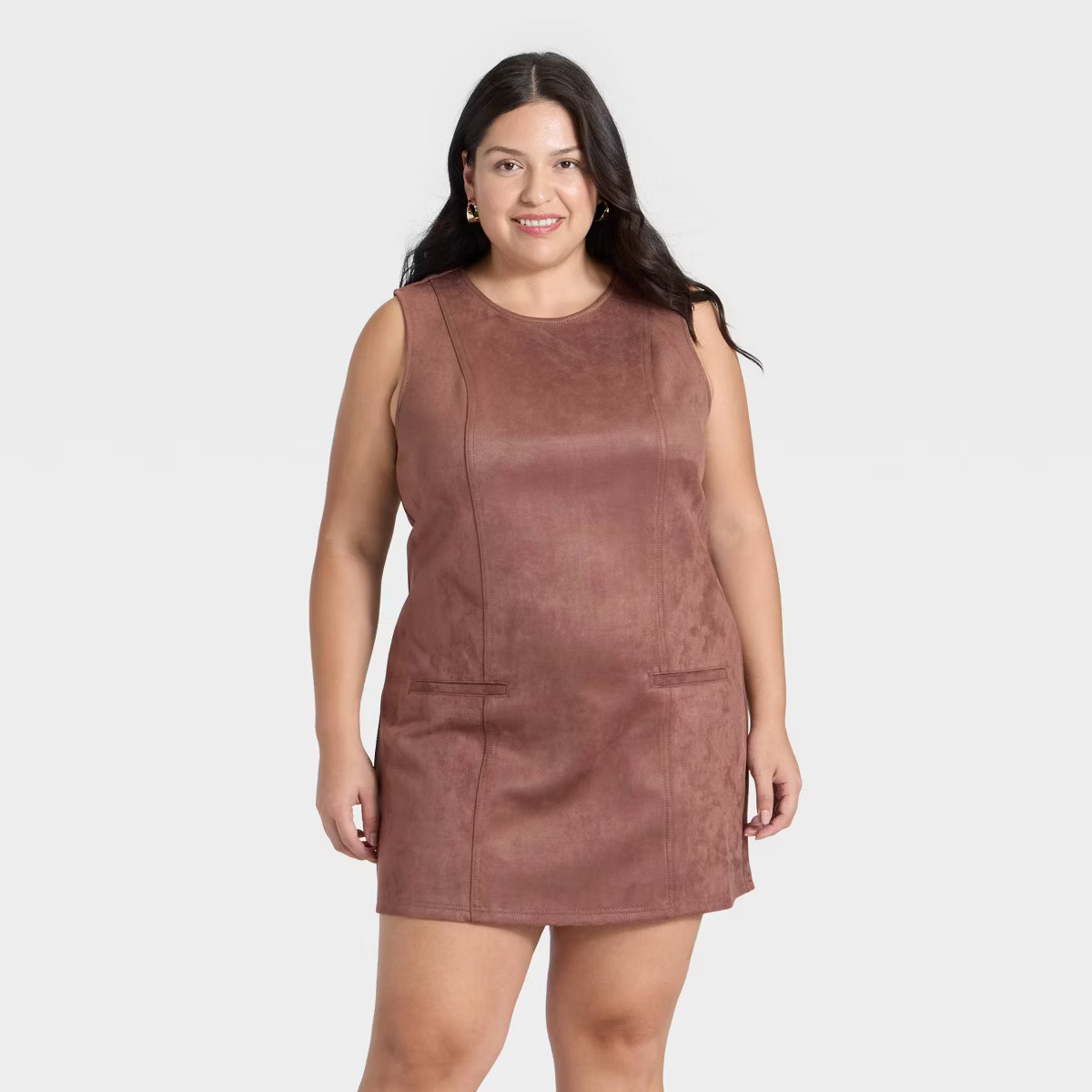 Women's Suede Mini Dress - A New Day™ Brown 26 | Target
