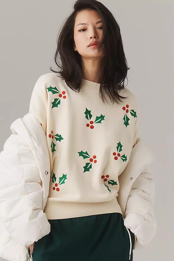 Mistletoe Oversized Crew-Neck Sweater | Anthropologie (US)