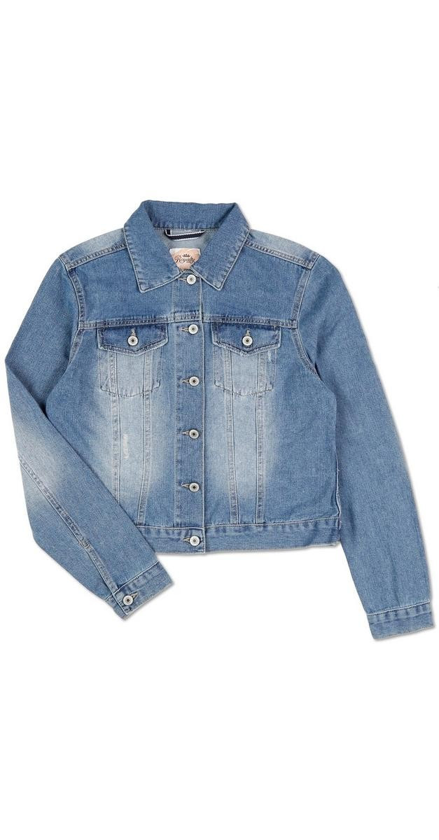 Women's Classic Distressed Denim Jacket - Medium Wash-Medium Wash-1282136927297   | Burkes Outlet | bealls