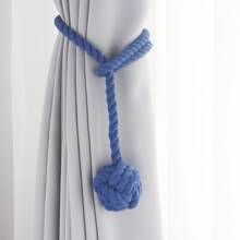 1pc Fiber Curtain Tieback, Minimalist Solid Color Blue Curtain Tieback For Home | SHEIN