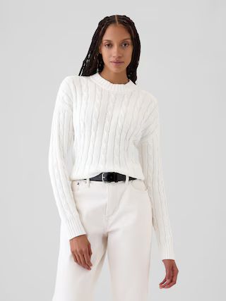 Cable-Knit Cropped Sweater | Gap (US)