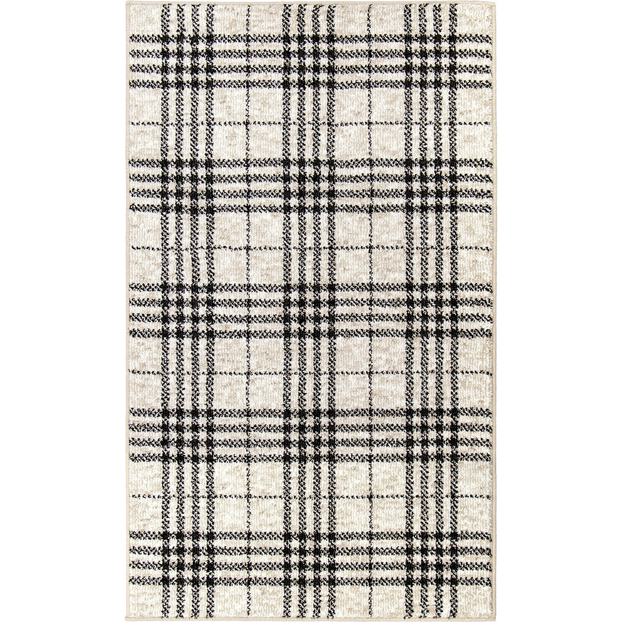 My Texas House Highlands 3' X 5' Black Plaid Area Rug | Walmart (US)