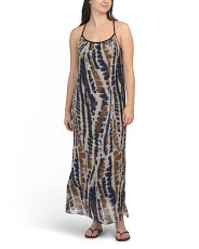Made In Italy Silk Blend Printed Tie Dye Maxi Swim Cover-up Dress | Cover-ups | Marshalls | Marshalls