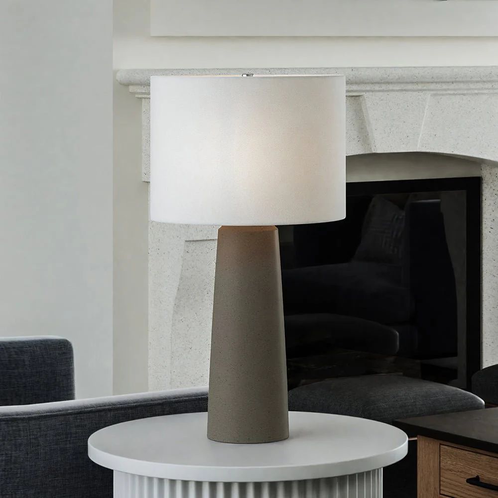 UEX7680 Modern Rustic Table Lamp 15''W x 15''D x 27''H, Polished Concrete Finish, Grand Marais Co... | Urban Ambiance, Inc.