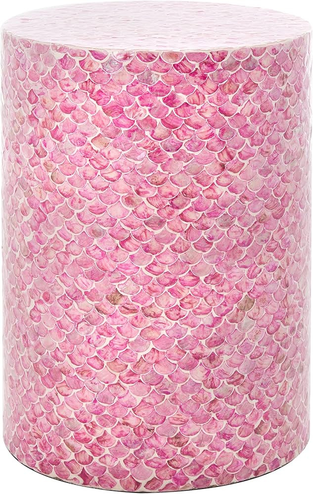 Safavieh Home Collection Emberlyn Dark Pink Round Accent Table (Fully Assembled) | Amazon (US)