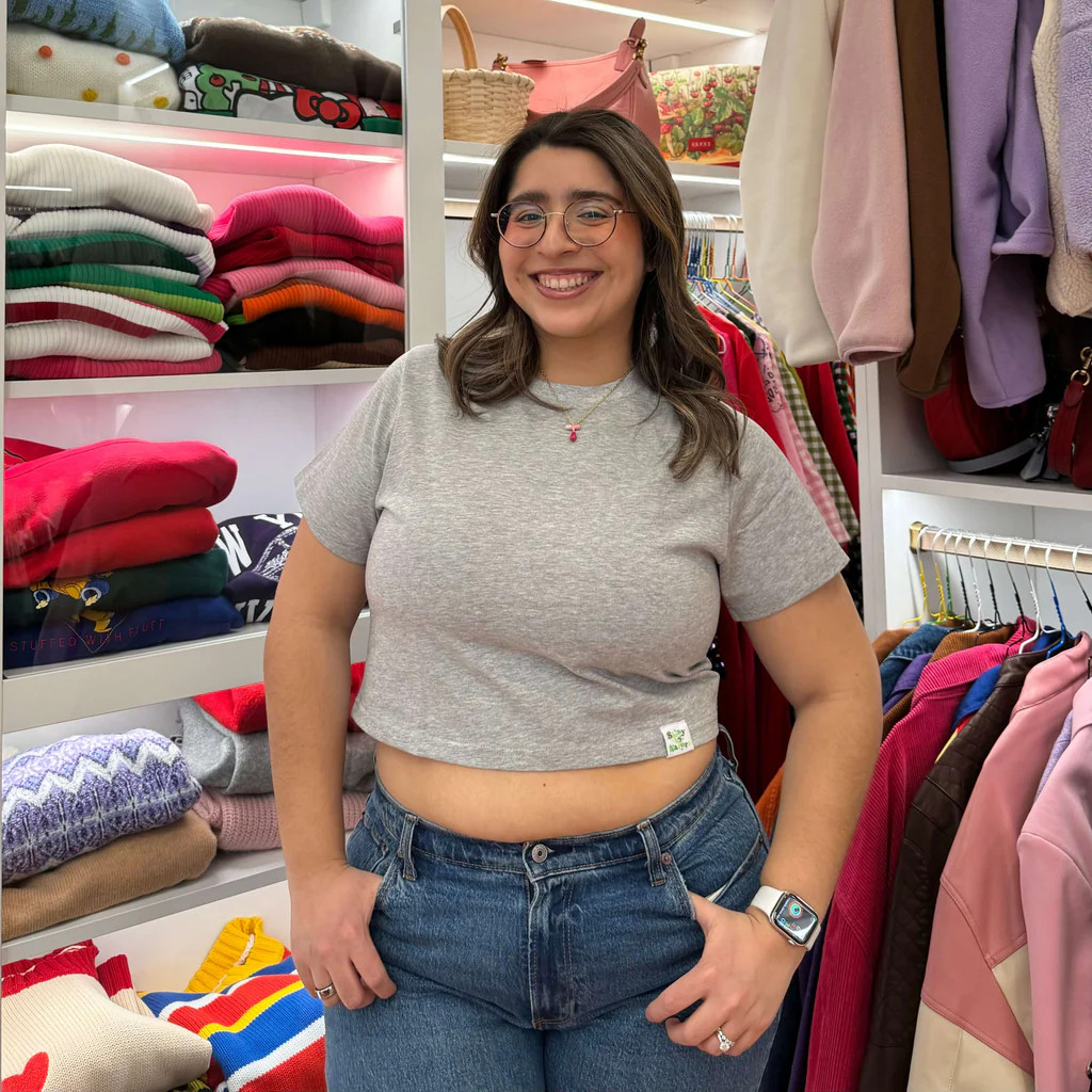 Cropped Tee - Gray | Shiny by Nature