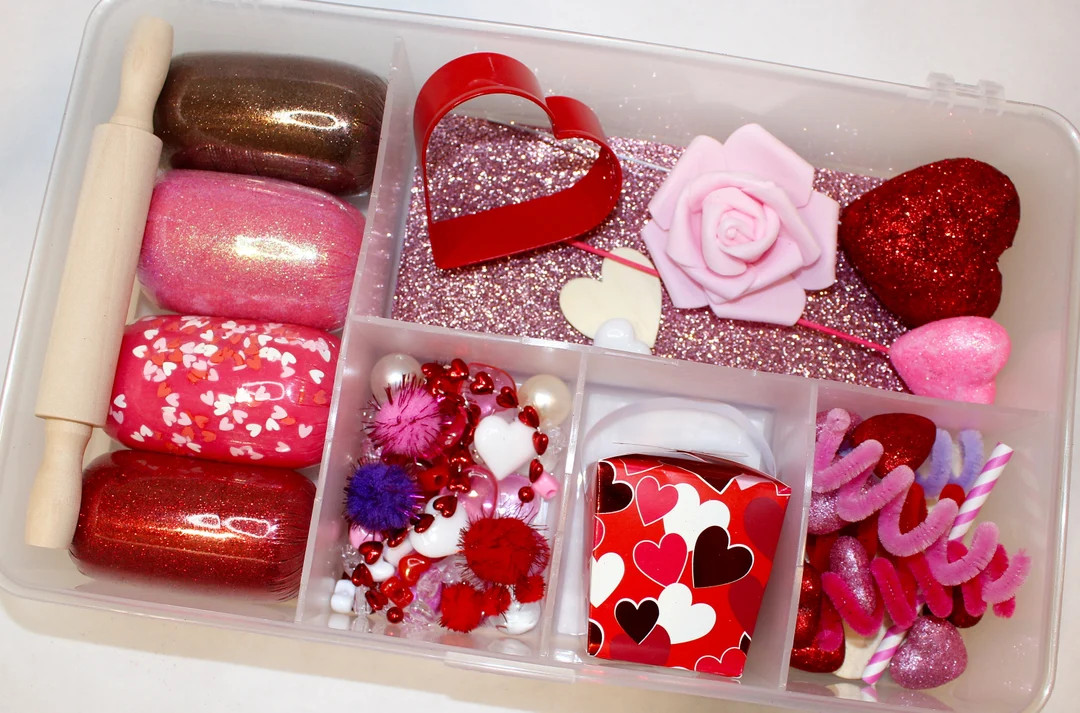 Valentine's Day Playdough Kit  Valentine's Day Play - Etsy | Etsy (US)