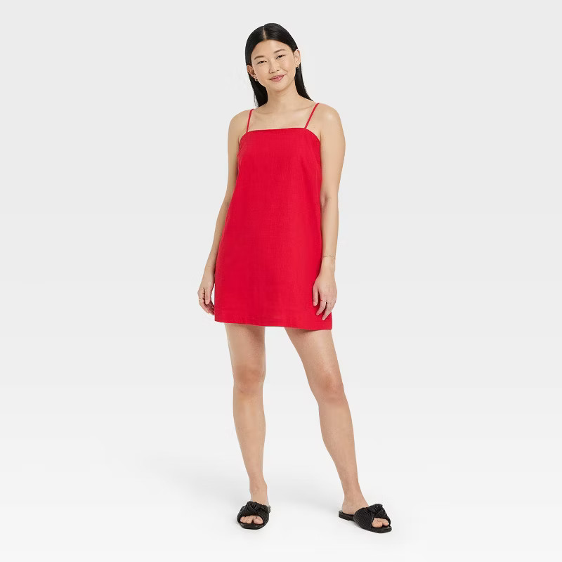 Women's Linen Mini Sundress - A New Day™ | Target